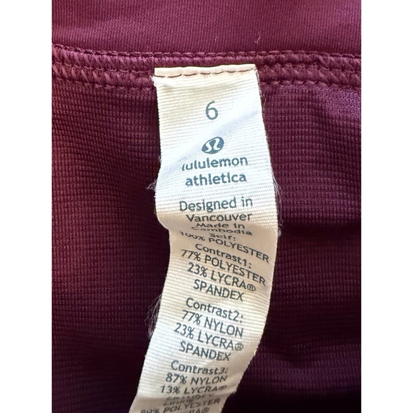 Lululemon Plaid Athletic Shorts Size 6 - Picture 3 of 3